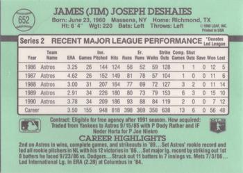 Jim Deshaies  baseball card collectible - Main Image 2