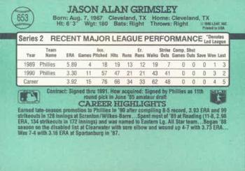 Jason Grimsley  baseball card collectible - Main Image 2