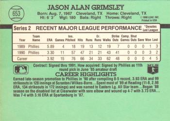 Jason Grimsley  baseball card collectible - Main Image 2