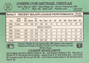 Joe Orsulak  baseball card collectible - Main Image 2