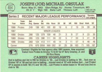 Joe Orsulak  baseball card collectible - Main Image 2