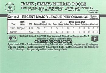 Jimmy Poole  baseball card collectible - Main Image 2