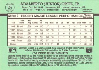 Junior Ortiz  baseball card collectible - Main Image 2