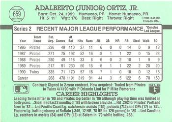 Junior Ortiz  baseball card collectible - Main Image 2