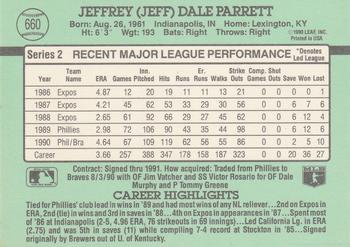 Jeff Parrett  baseball card collectible - Main Image 2