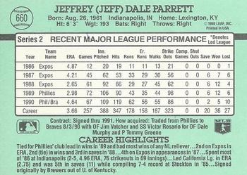 Jeff Parrett  baseball card collectible - Main Image 2