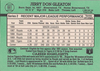 Jerry Don Gleaton  baseball card collectible - Main Image 2