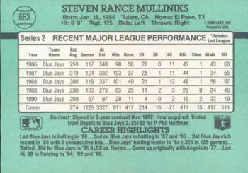 Rance Mulliniks  baseball card collectible - Main Image 2