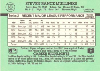 Rance Mulliniks  baseball card collectible - Main Image 2