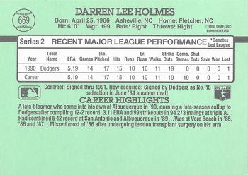Darren Holmes  baseball card collectible - Main Image 2