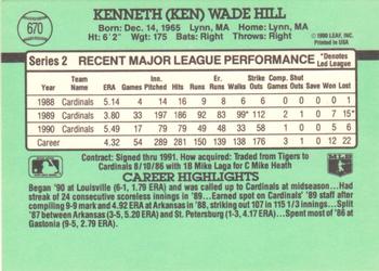 Ken Hill  baseball card collectible - Main Image 2