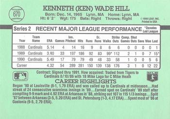 Ken Hill  baseball card collectible - Main Image 2