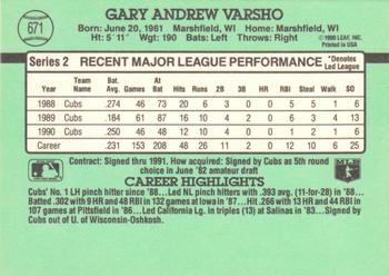 Gary Varsho  baseball card collectible - Main Image 2