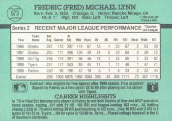 Fred Lynn  baseball card collectible - Main Image 2