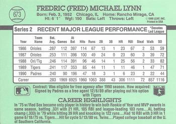 Fred Lynn  baseball card collectible - Main Image 2
