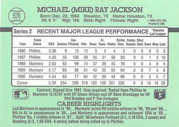 Mike Jackson  baseball card collectible - Main Image 2