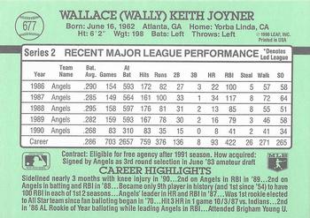 Wally Joyner  baseball card collectible - Main Image 2