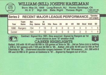 Bill Haselman  baseball card collectible - Main Image 2