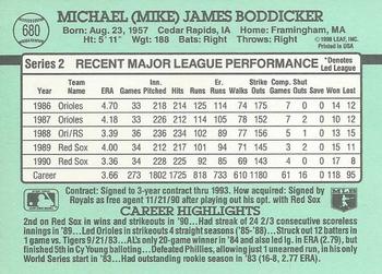 Mike Boddicker  baseball card collectible - Main Image 2