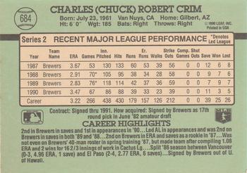 Chuck Crim  baseball card collectible - Main Image 2