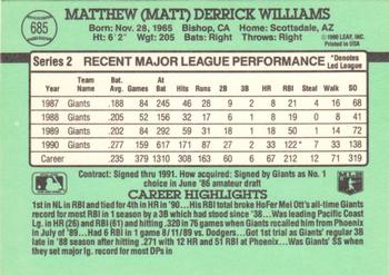 Matt Williams  baseball card collectible - Main Image 2