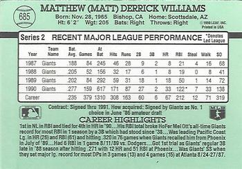 Matt Williams  baseball card collectible - Main Image 2
