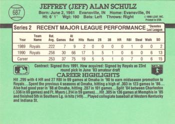 Jeff Schulz  baseball card collectible - Main Image 2