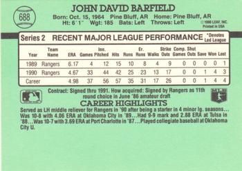 John Barfield  baseball card collectible - Main Image 2