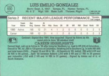 Luis Gonzalez  baseball card collectible - Main Image 2