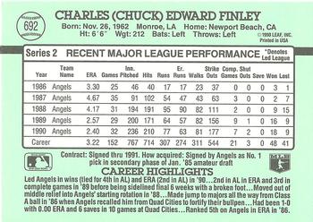 Chuck Finley  baseball card collectible - Main Image 2