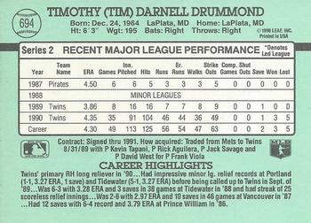Tim Drummond  baseball card collectible - Main Image 2