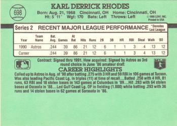 Karl Rhodes  baseball card collectible - Main Image 2