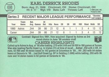 Karl Rhodes  baseball card collectible - Main Image 2