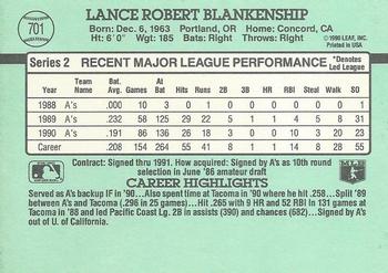 Lance Blankenship  baseball card collectible - Main Image 2