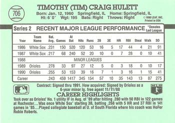 Tim Hulett  baseball card collectible - Main Image 2