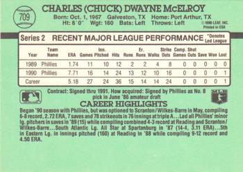 Chuck McElroy  baseball card collectible - Main Image 2