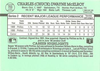 Chuck McElroy  baseball card collectible - Main Image 2