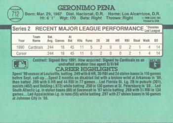 Geronimo Pena  baseball card collectible - Main Image 2
