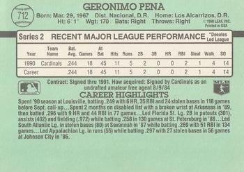 Geronimo Pena  baseball card collectible - Main Image 2