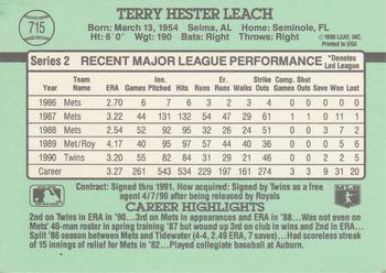 Terry Leach  baseball card collectible - Main Image 2
