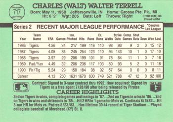 Walt Terrell  baseball card collectible - Main Image 2