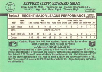 Jeff Gray  baseball card collectible - Main Image 2
