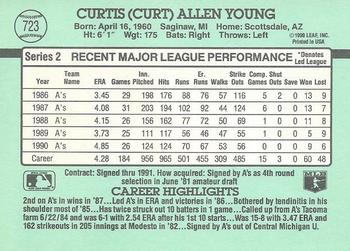 Curt Young  baseball card collectible - Main Image 2