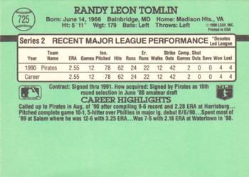 Randy Tomlin  baseball card collectible - Main Image 2