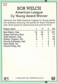 Bob Welch  baseball card collectible - Main Image 2