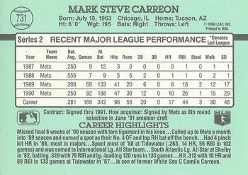 Mark Carreon  baseball card collectible - Main Image 2
