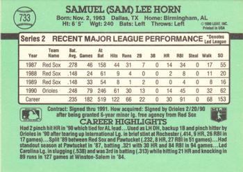 Sam Horn  baseball card collectible - Main Image 2
