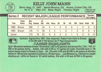 Kelly Mann  baseball card collectible - Main Image 2