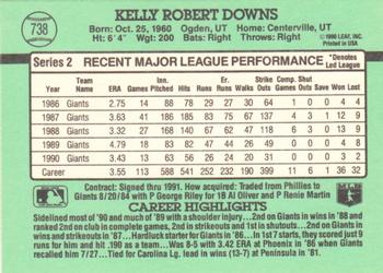 Kelly Downs  baseball card collectible - Main Image 2