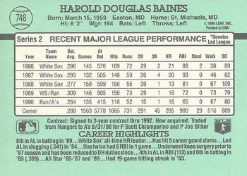 Harold Baines  baseball card collectible - Main Image 2